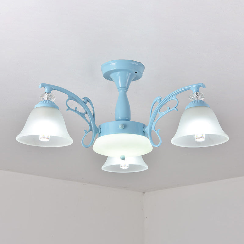 Administrateur de plafond de chambre à coucher en verre semi-chasseur ombré Tiffany