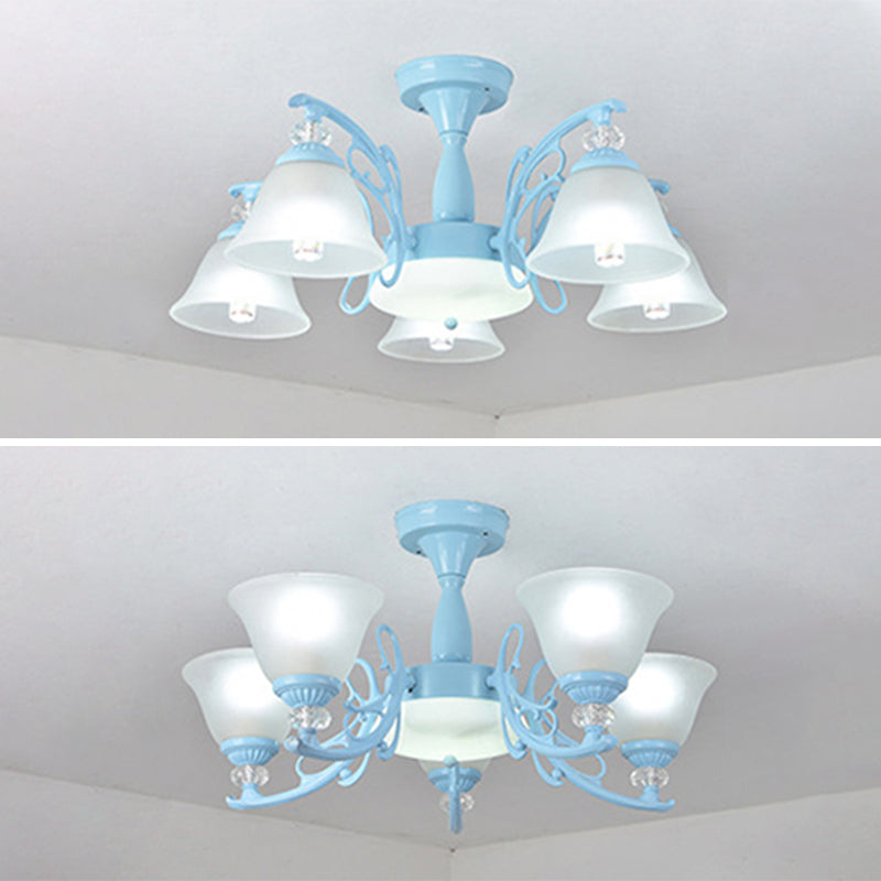 Administrateur de plafond de chambre à coucher en verre semi-chasseur ombré Tiffany