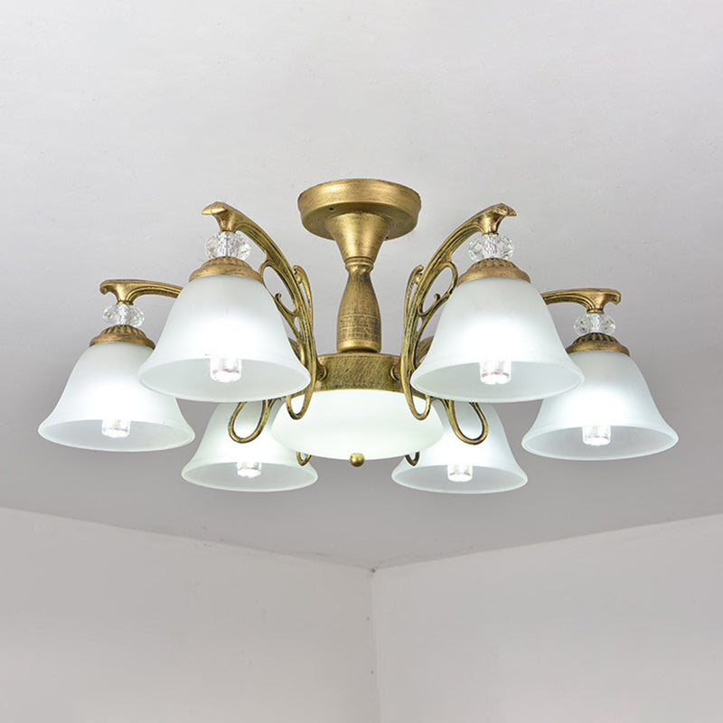 Administrateur de plafond de chambre à coucher en verre semi-chasseur ombré Tiffany