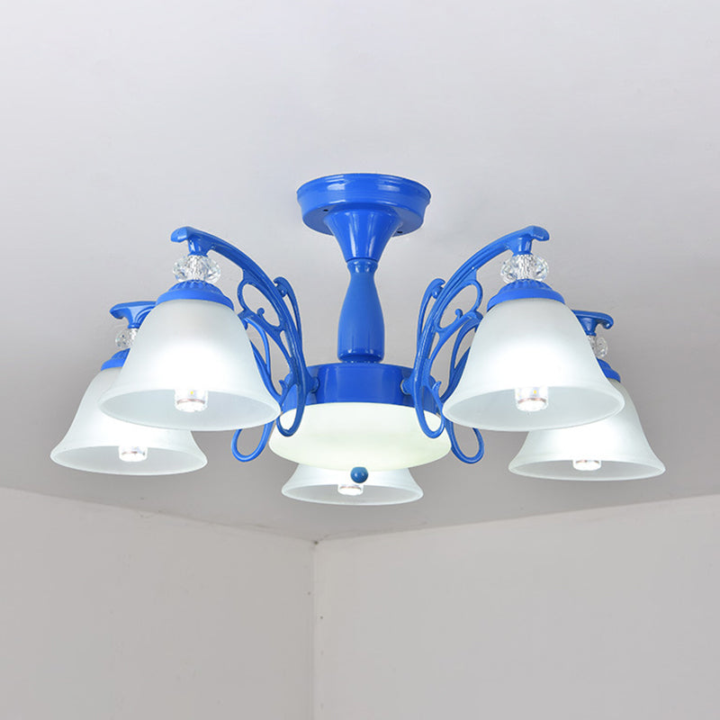 Administrateur de plafond de chambre à coucher en verre semi-chasseur ombré Tiffany