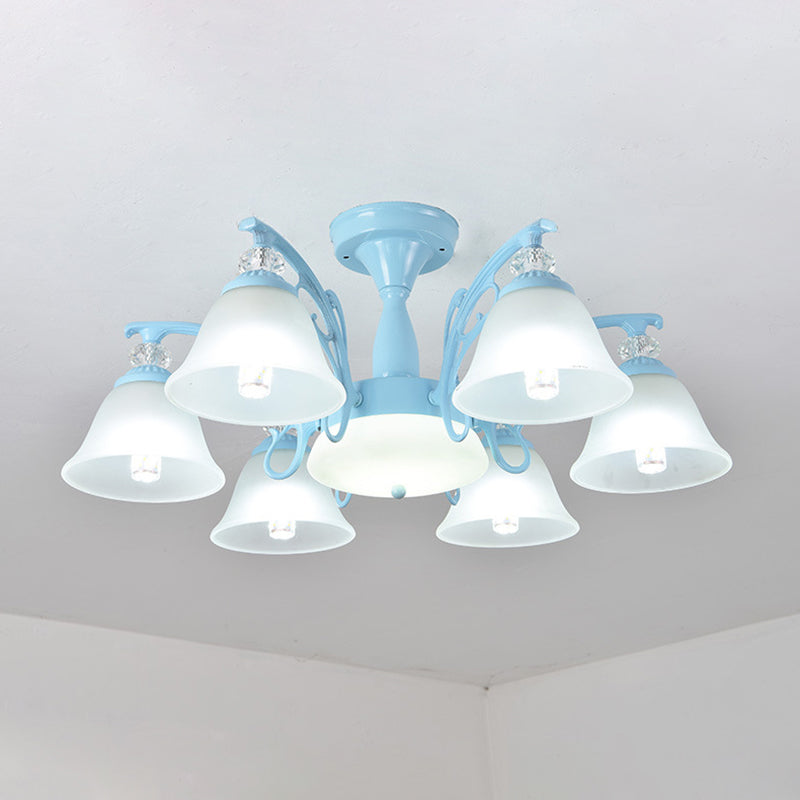 Administrateur de plafond de chambre à coucher en verre semi-chasseur ombré Tiffany
