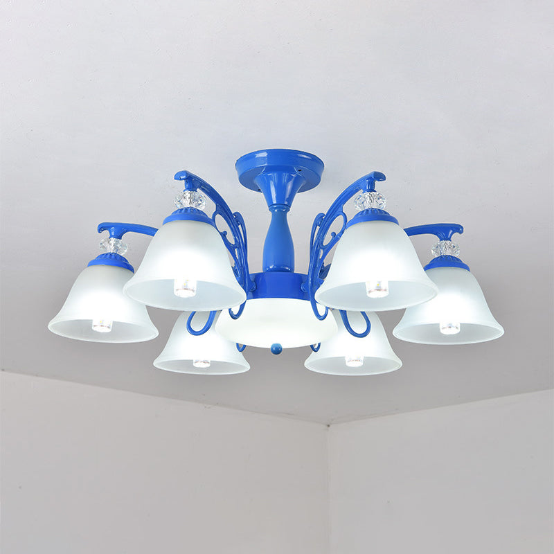 Administrateur de plafond de chambre à coucher en verre semi-chasseur ombré Tiffany