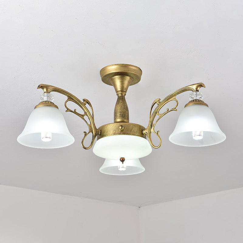 Administrateur de plafond de chambre à coucher en verre semi-chasseur ombré Tiffany