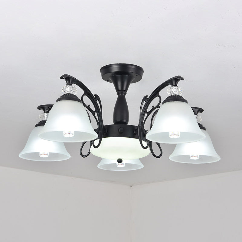 Administrateur de plafond de chambre à coucher en verre semi-chasseur ombré Tiffany