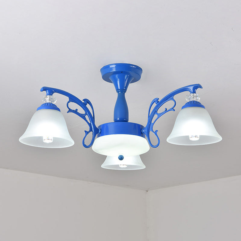 Administrateur de plafond de chambre à coucher en verre semi-chasseur ombré Tiffany