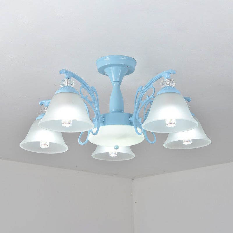 Administrateur de plafond de chambre à coucher en verre semi-chasseur ombré Tiffany