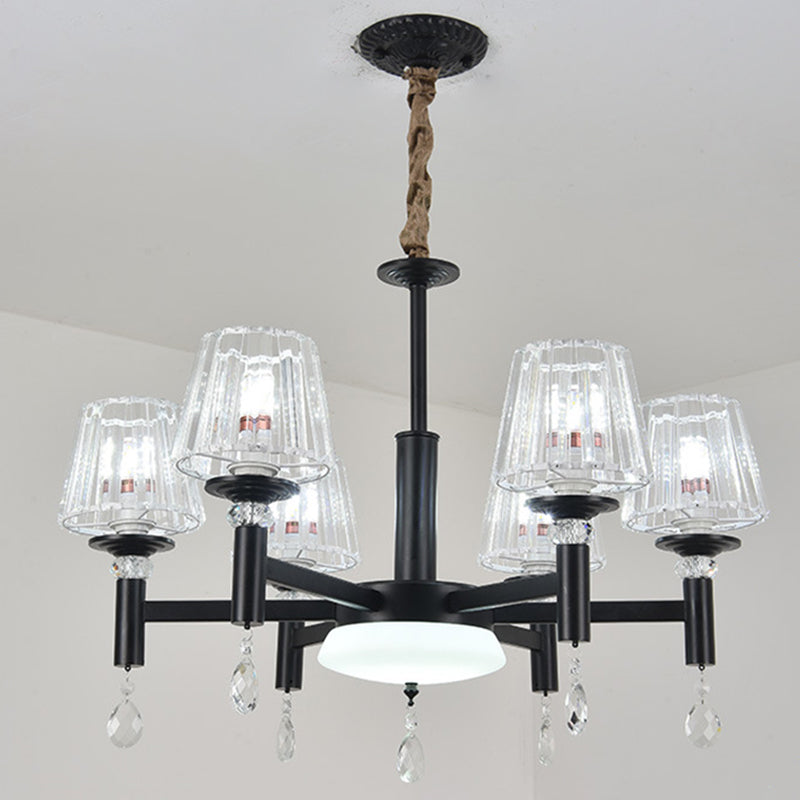 Lampadario in vetro colorato artigianale ombreggiato in stile mediterraneo lampada per lobby