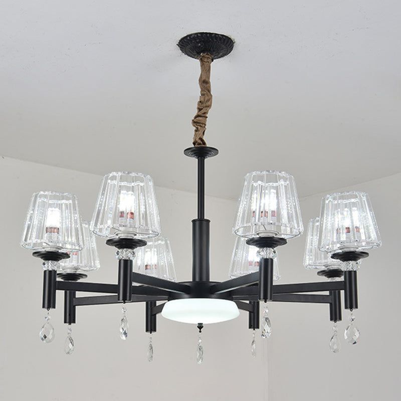 Lampadario in vetro colorato artigianale ombreggiato in stile mediterraneo lampada per lobby