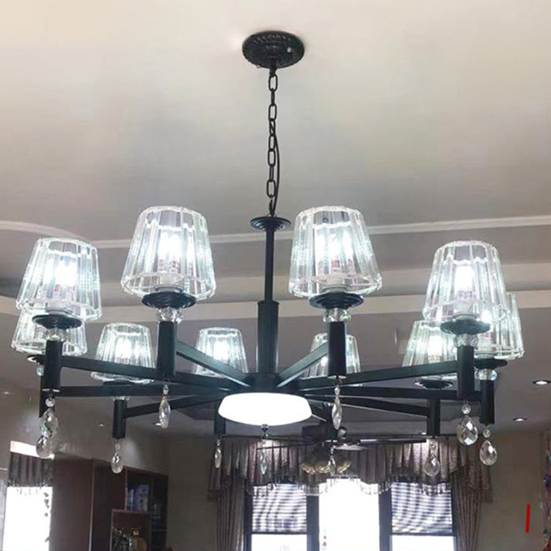 Lampadario in vetro colorato artigianale ombreggiato in stile mediterraneo lampada per lobby
