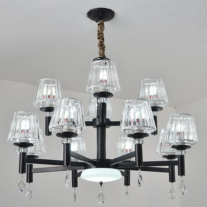 Lampadario in vetro colorato artigianale ombreggiato in stile mediterraneo lampada per lobby