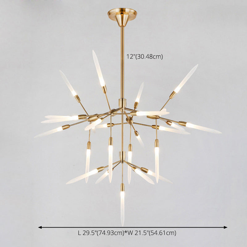 Picchi acrilici lampadario a sospensione Light Postmodern Gold Finitura sospesa