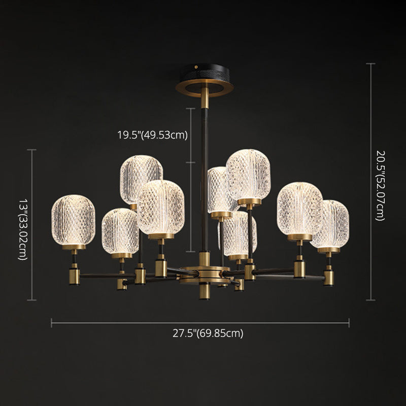 Lampadella ovale in vetro ovale trasparente per la sala da pranzo della sala da pranzo