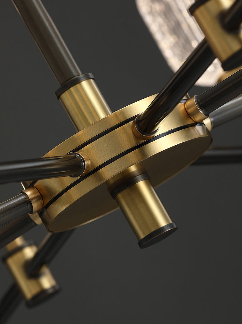 Lampadella ovale in vetro ovale trasparente per la sala da pranzo della sala da pranzo