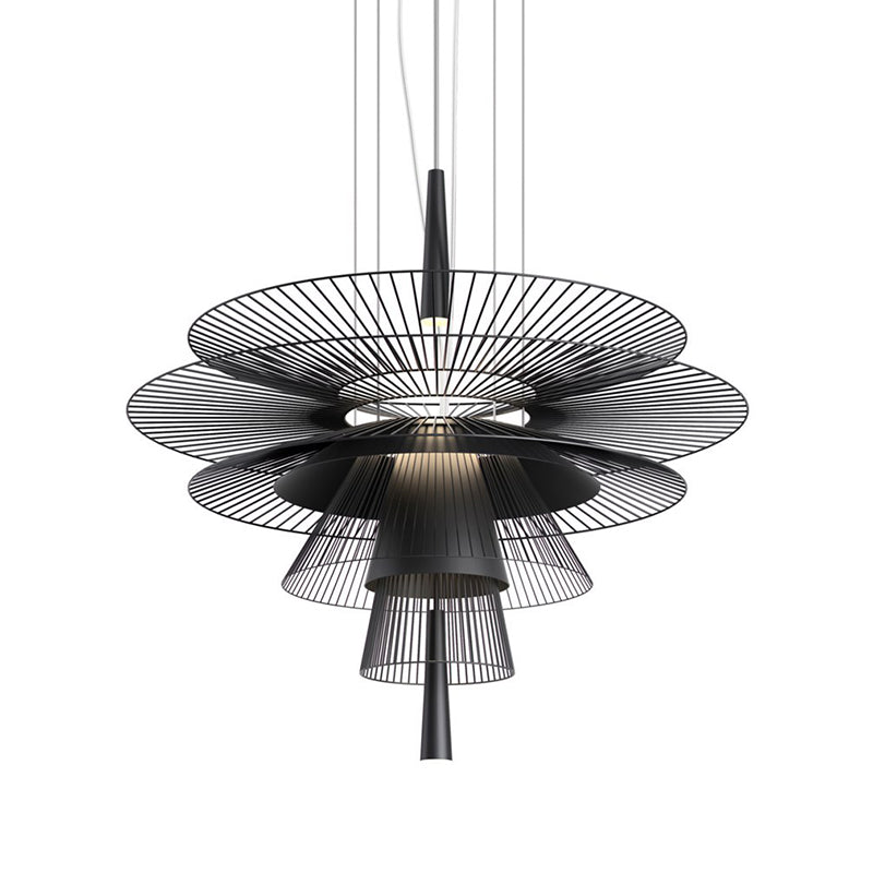 Novedad posmoderna lámpara de lógica de lámpara de loto de 2 luces con sombra de metal