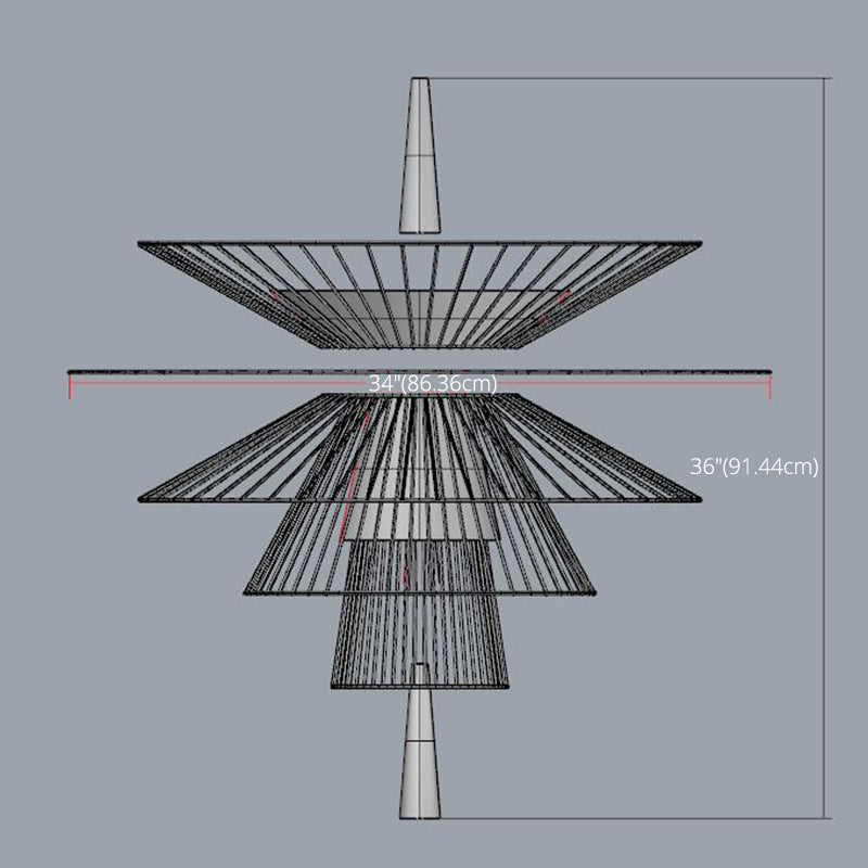Novedad posmoderna lámpara de lógica de lámpara de loto de 2 luces con sombra de metal