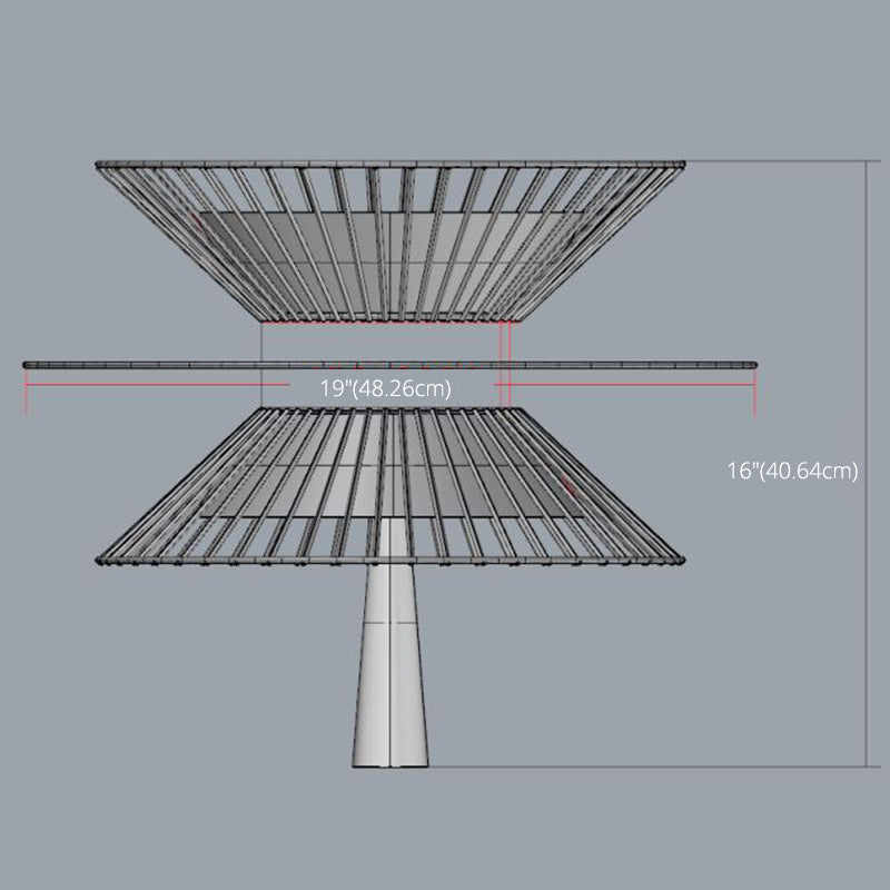 Novedad posmoderna lámpara de lógica de lámpara de loto de 2 luces con sombra de metal