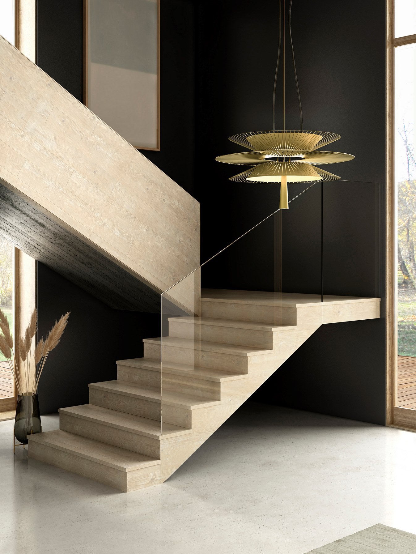 Novedad posmoderna lámpara de lógica de lámpara de loto de 2 luces con sombra de metal