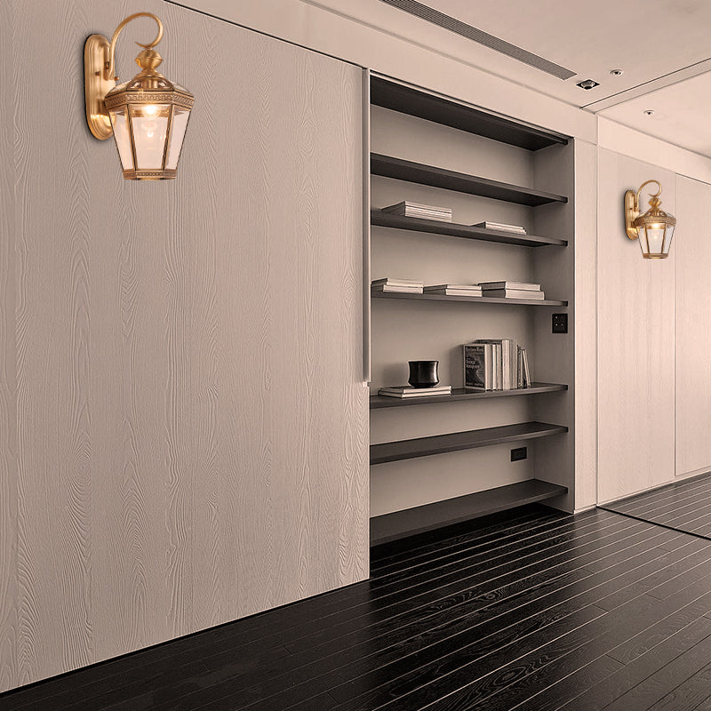 6 "/7.5" ancho de ancho cónico lámpara tradicional 1 cabezal accesorio de lámpara de pared de latón para sala de estar