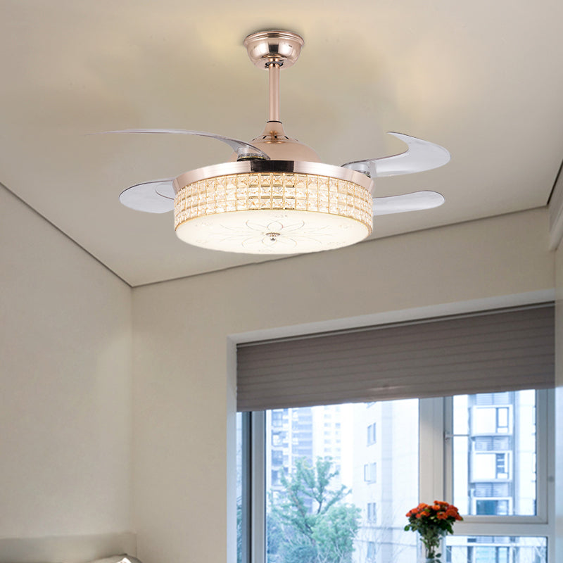Kristallrunde Deckenventilator Leuchtt