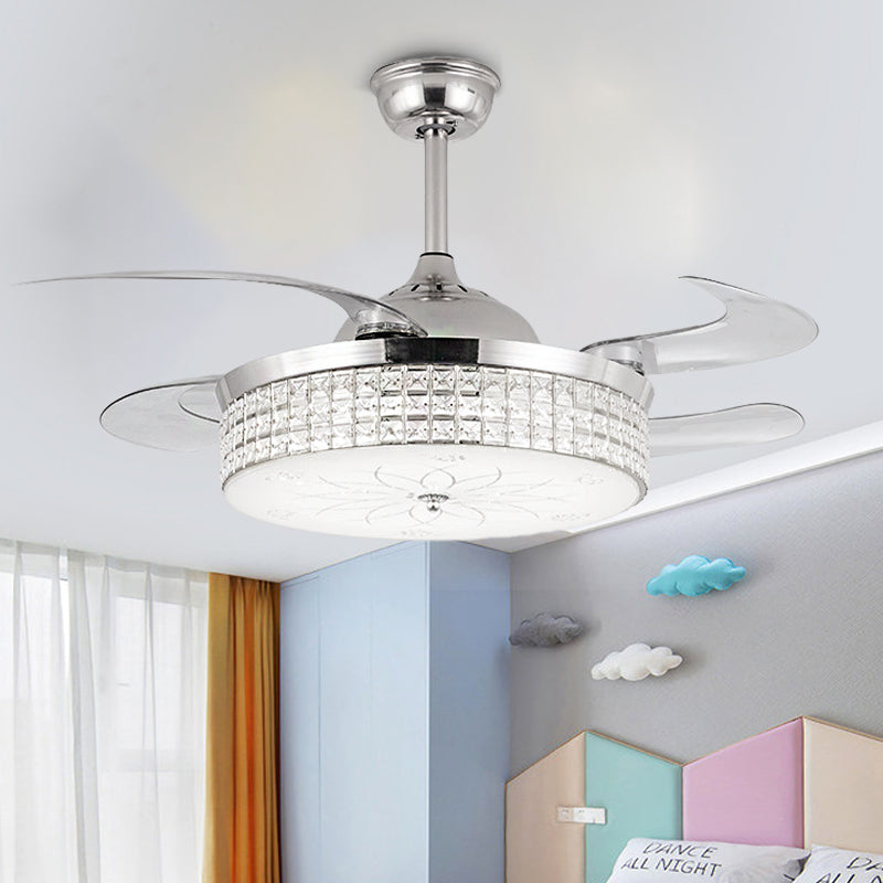 Kristallrunde Deckenventilator Leuchtt