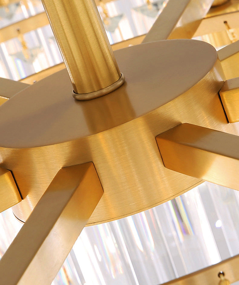 Modern Flush Mount Beleuchtung Gold Drum Flush Deckenleuchte Licht mit Crystal Shade