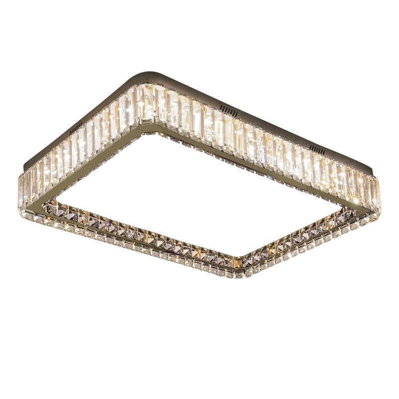 Techo geométrico de cristal de montaje de luz de montaje de LED moderno de montaje de luz de techo en blanco