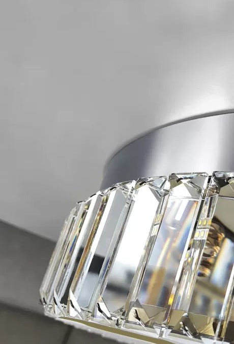 Techo geométrico de cristal de montaje de luz de montaje de LED moderno de montaje de luz de techo en blanco