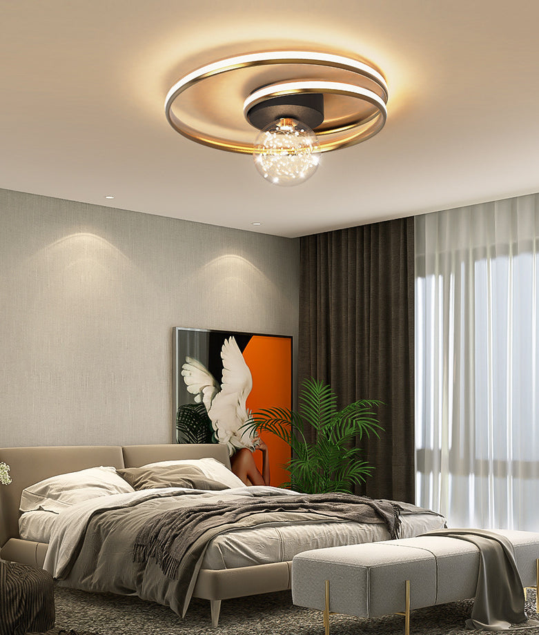 Metalen Starry Plafond Opgezette Licht Moderne Stijl LED Gouden Plafond Mount Lamp