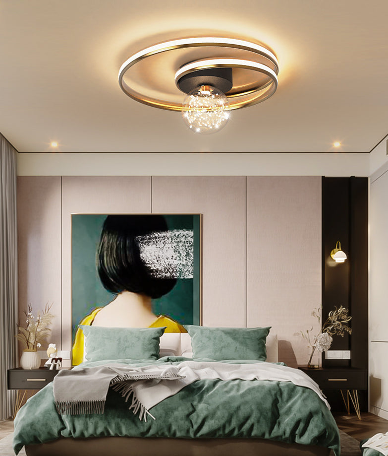 Metalen Starry Plafond Opgezette Licht Moderne Stijl LED Gouden Plafond Mount Lamp