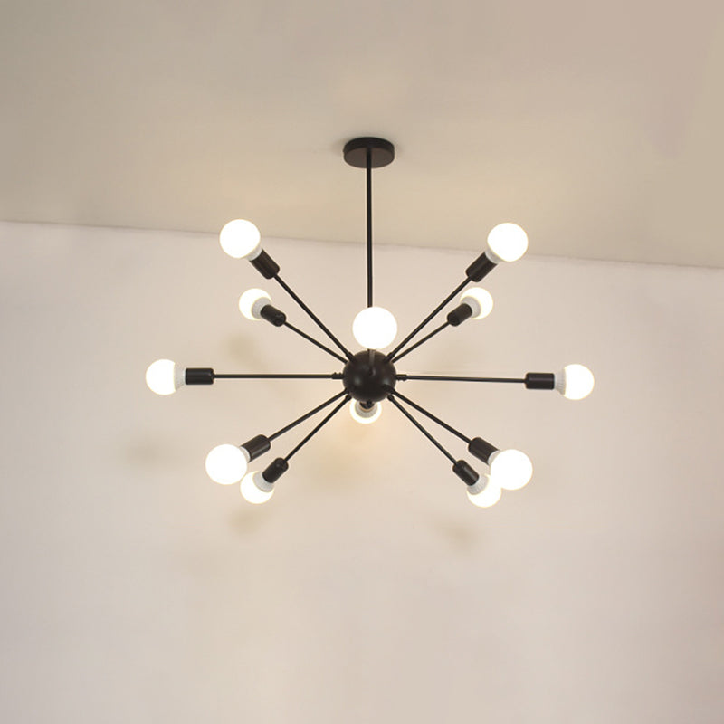 Golden Sputnik Ceiling Lights12-Light Sphere Modern Design Starbust Style Chandelier