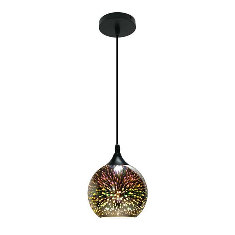 Modern Globe Ceiling Light with Mercucy Glass Shade Single Pendant Lighting