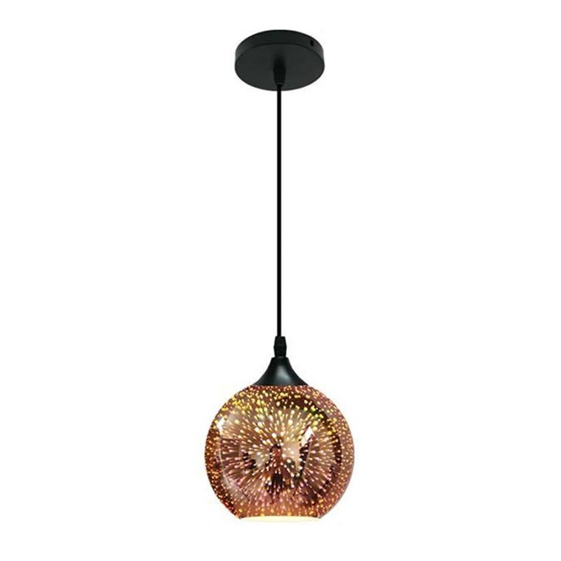 Modern Globe Ceiling Light with Mercucy Glass Shade Single Pendant Lighting