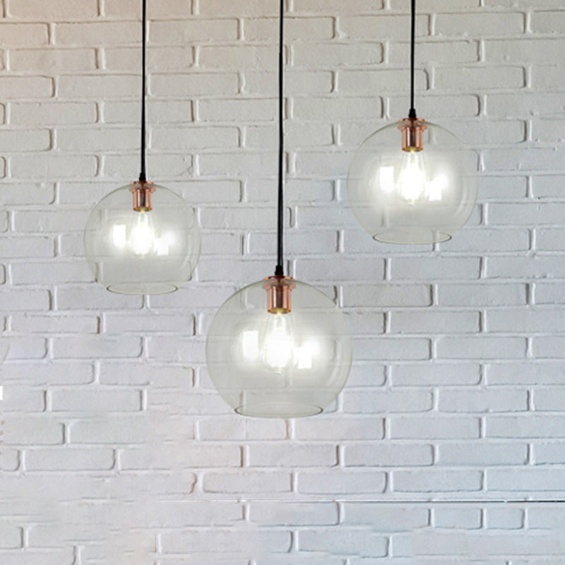 Hedendaags glas enkel plafondlicht met ronde schaduw