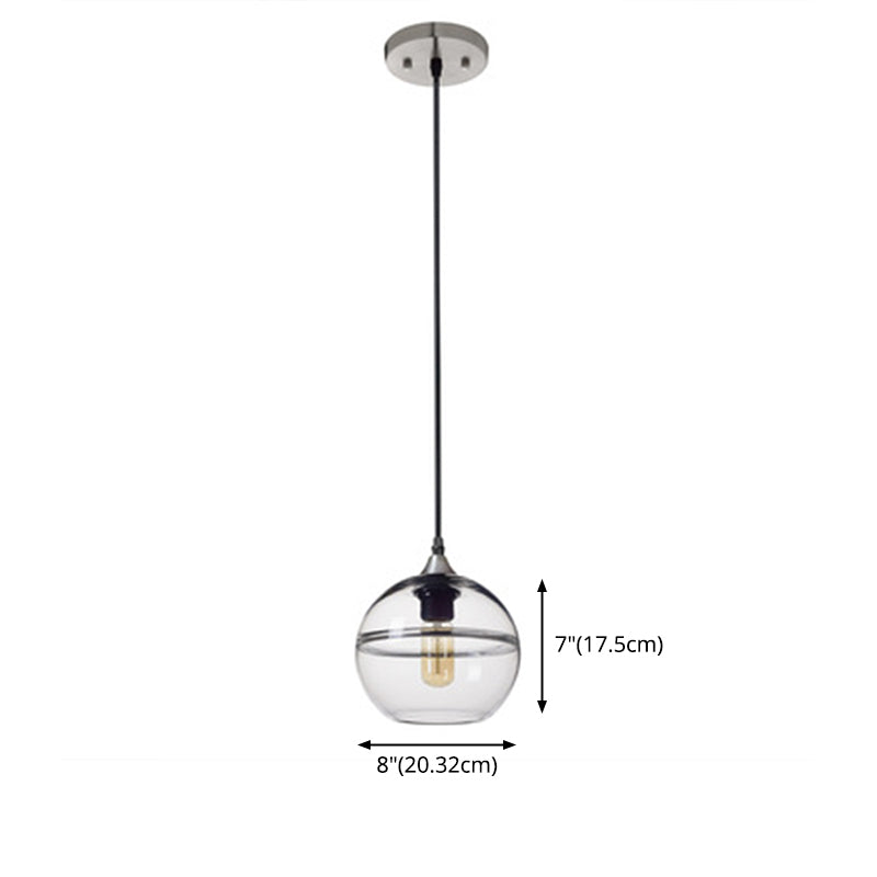 Moderne Design Globe Glass Anhänger Beleuchtung mit einer einzelnen Edison -Glühbirne
