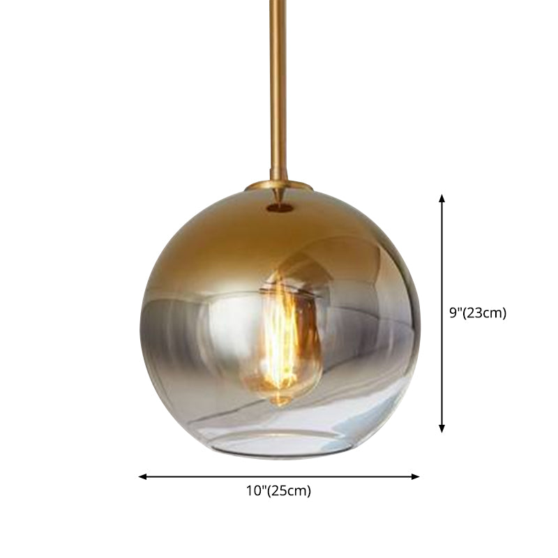 Modern Design Globe Ceiling Lights with Clear Glass Shade Single Pendant Lighting