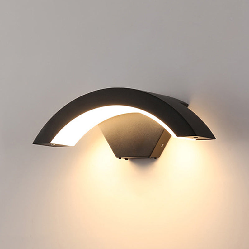 Hedendaagse curve Wall gemonteerde lichten Acrylspoelmontage Wand SCONCE voor balkon