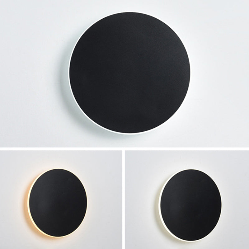 Iluminación de montaje de pared de disco redondo moderno iluminación acrílica montada en la pared para la cama