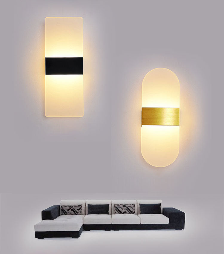 Contemporary Geometric Wall Mounted Lights Acrylic Flush Mount Wall Sconce for Bedside