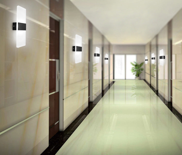 Contemporary Geometric Wall Mounted Lights Acrylic Flush Mount Wall Sconce for Bedside