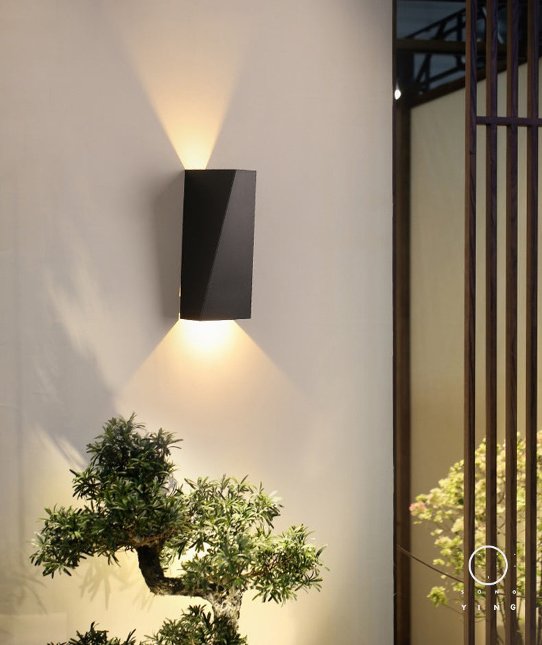 Modern Geometric Wall Mount Lighting Metallic Wall Mounted Lighting for Living Room