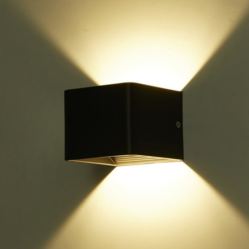 Ultra-modern Square Wall Sconce Lighting Aluminum Wall Mounted Light Fixture for Bedroom