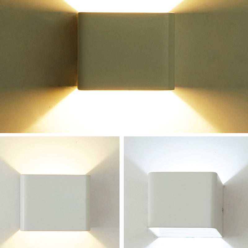 Ultra-modern Square Wall Sconce Lighting Aluminum Wall Mounted Light Fixture for Bedroom