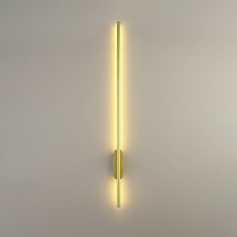Contemporary Linear Wall Mounted Lighting Metallic Wall Mount Lamp for Living Room