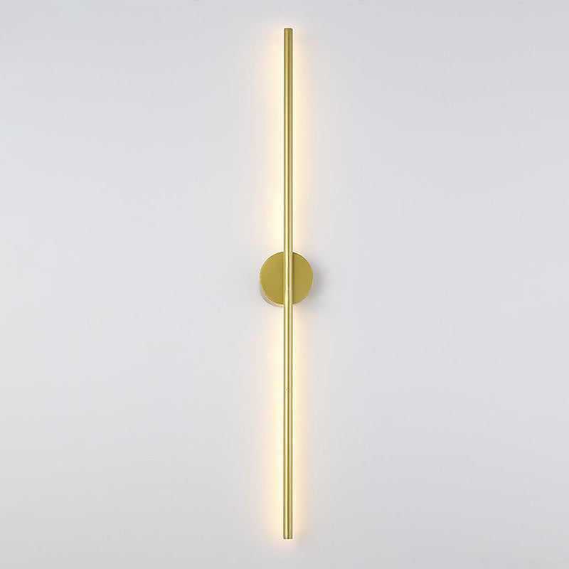 Zeitgenössische lineare Wand montierte Beleuchtung Metallische Wandmontagelampe für Wohnzimmer