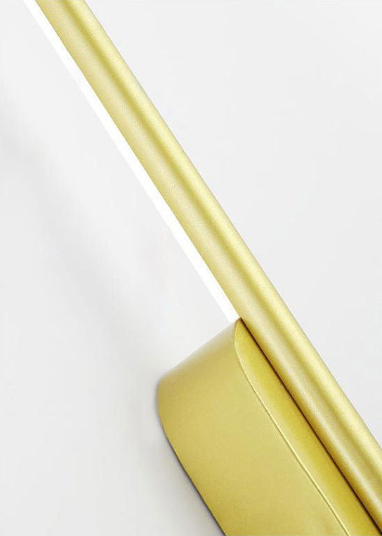 Zeitgenössische lineare Wand montierte Beleuchtung Metallische Wandmontagelampe für Wohnzimmer