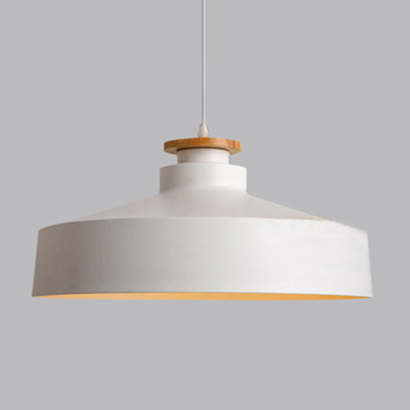 1-Light Pendant Lamp Nordic Macarons Style Metal Dining Room Hanging Lamp