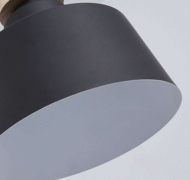 1-Light Pendant Lamp Nordic Macarons Style Metal Dining Room Hanging Lamp