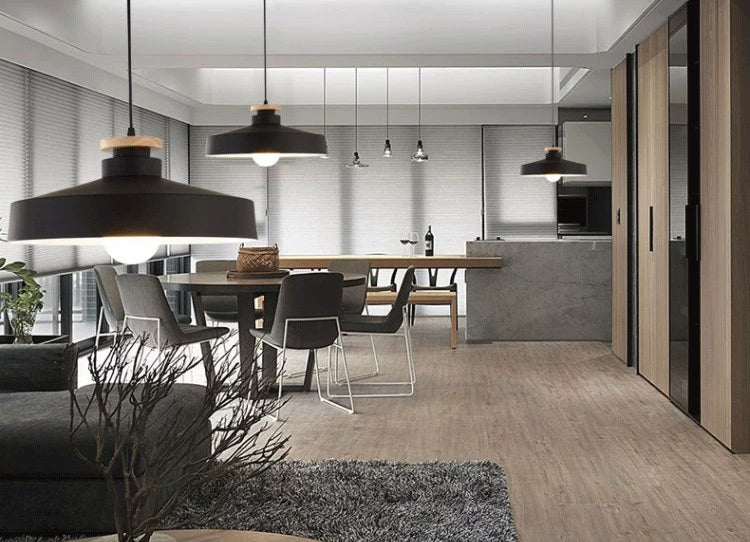 1-Light Pendant Lamp Nordic Macarons Style Metal Dining Room Hanging Lamp