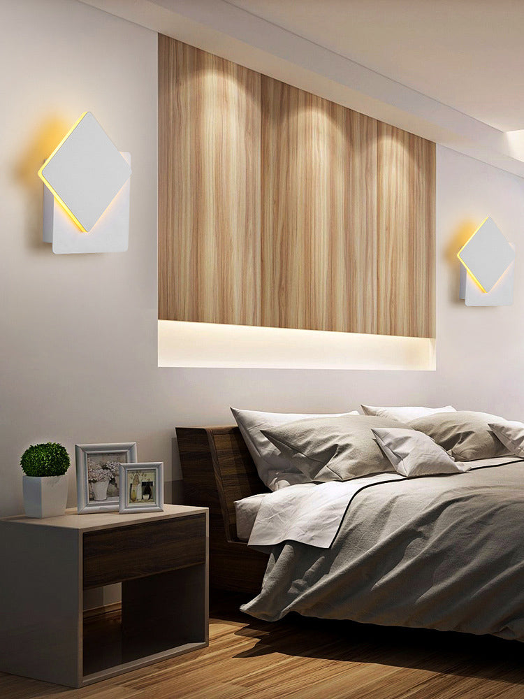 Minimalist LED Wall Mount Light Angle Adjustable Aluminium Wall Light for Bedroom