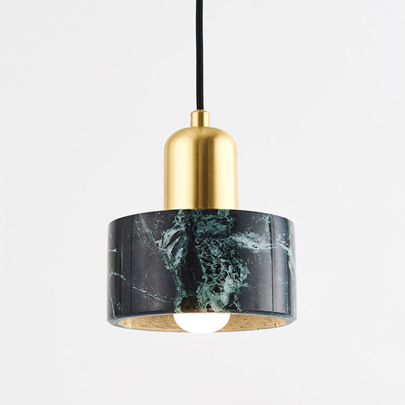 Nordische moderne zylindrische Form Pendellicht Licht Marmor kleines Suspension Licht für Wohnzimmer